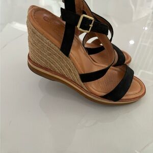 Corso Como 'Gladis' Espadrille Black Wedge Sandal (Women) |